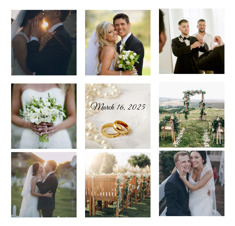 Photo sticky tiles - (set of 9)